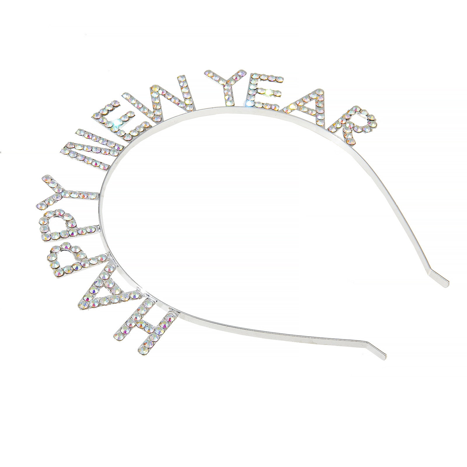 European and American cross-border hair accessory letter headband, HAPPY NEW YEAR, letter AB water diamond headband, party headwear pic 10
