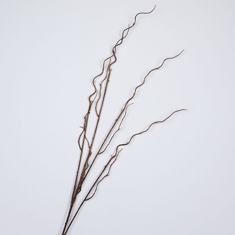 仿真植物柳枝枯枝龙柳柳芽柳支树枝线条插花4叉龙柳家居装饰花材详情13