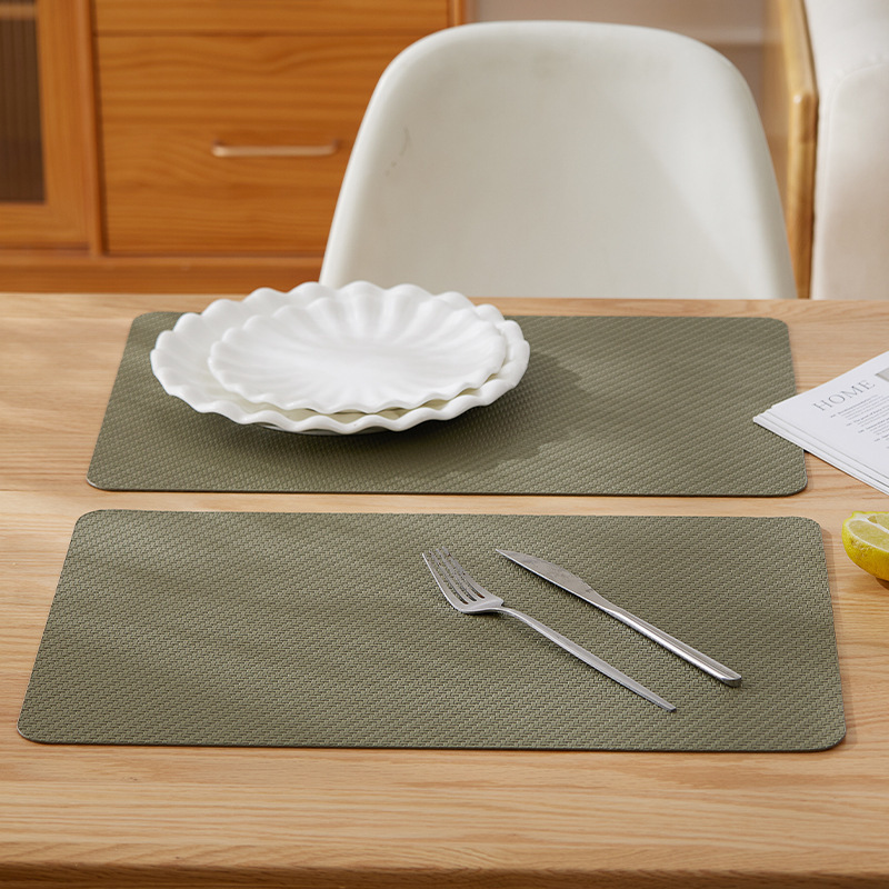 Nordic light luxury style PVC leather placemats, Western placemats, heat insulation pads, oil-proof pads, small woven coasters, heat-resistant pads pic 11