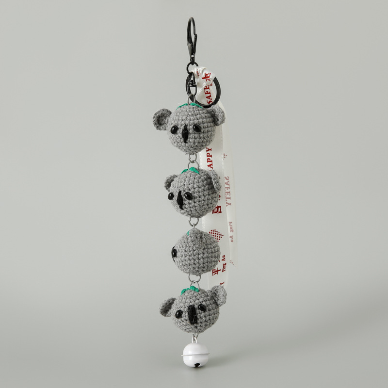 窗边手工铃铛挂件多头动物好运挂串车内装饰编织鲸鱼熊猫小鸡兔子详情11