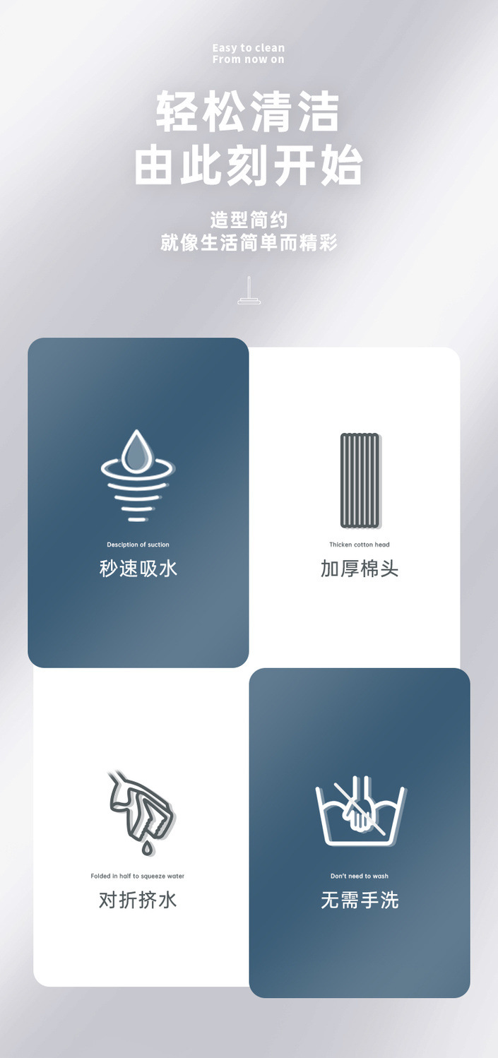 吸水拖把海绵免手洗家用干湿两用对折式懒人拖把大号吸水胶棉拖把详情3