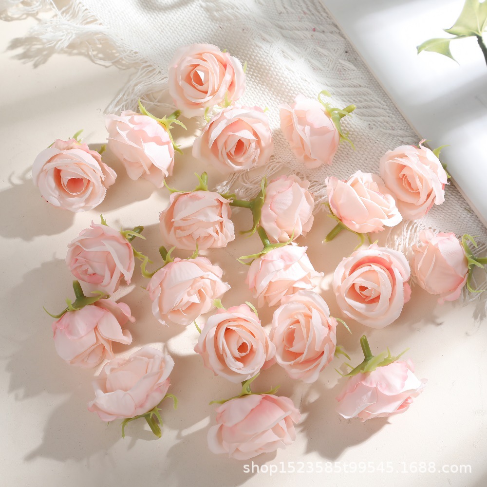 S 厂家直销小玫瑰花头diy花苞婚庆布置仿真花材料摄影拍照装饰道详情6