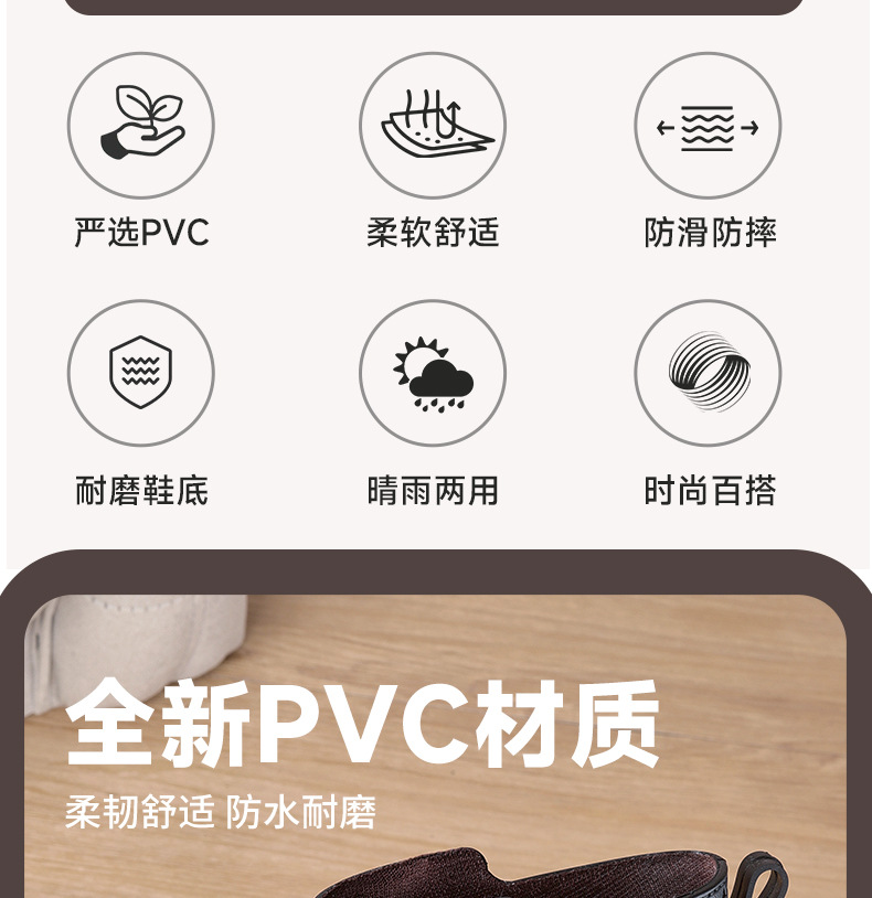 女式雨鞋中跟时尚水鞋防水保暖厨房防滑胶鞋加绒厚底轻便短筒雨靴详情3