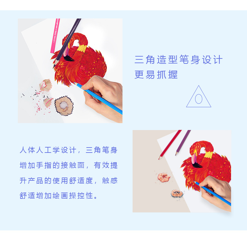Wholesale of pencils, double-headed colored rod pencils, laser engraving pencils, HB triangular rod pencils, student writing and drawing pic 5