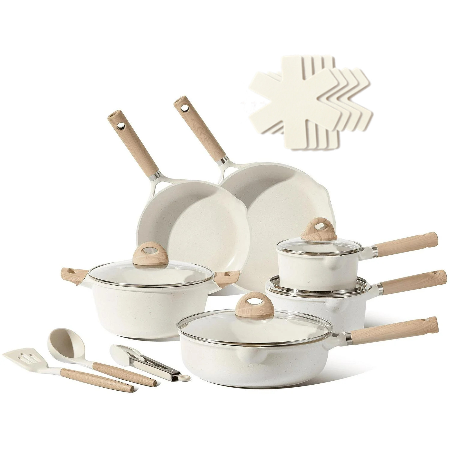 Cross-border high-end cookware sets: Non-stick pans, kitchen cookware, woks, frying pans, soup Pots, milk POTS, stewing POTS, POTS, granite pic 8