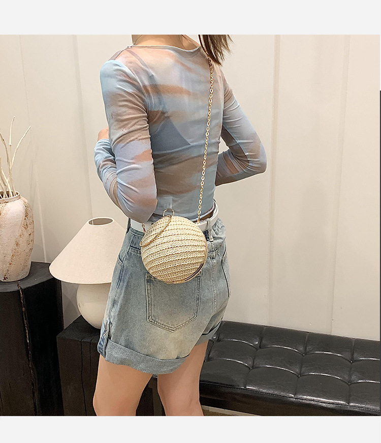 时尚女士小圆包简约链条撞色单肩包球形盒子晚宴包个性小众手提包详情10