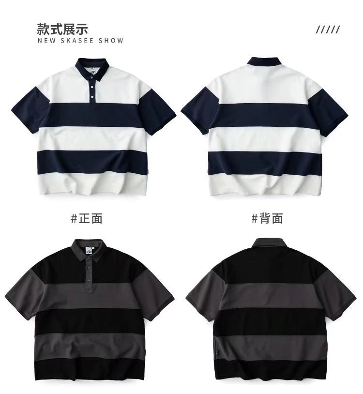 ins fashion brand loose casual short-sleeved polo shirt pic 25
