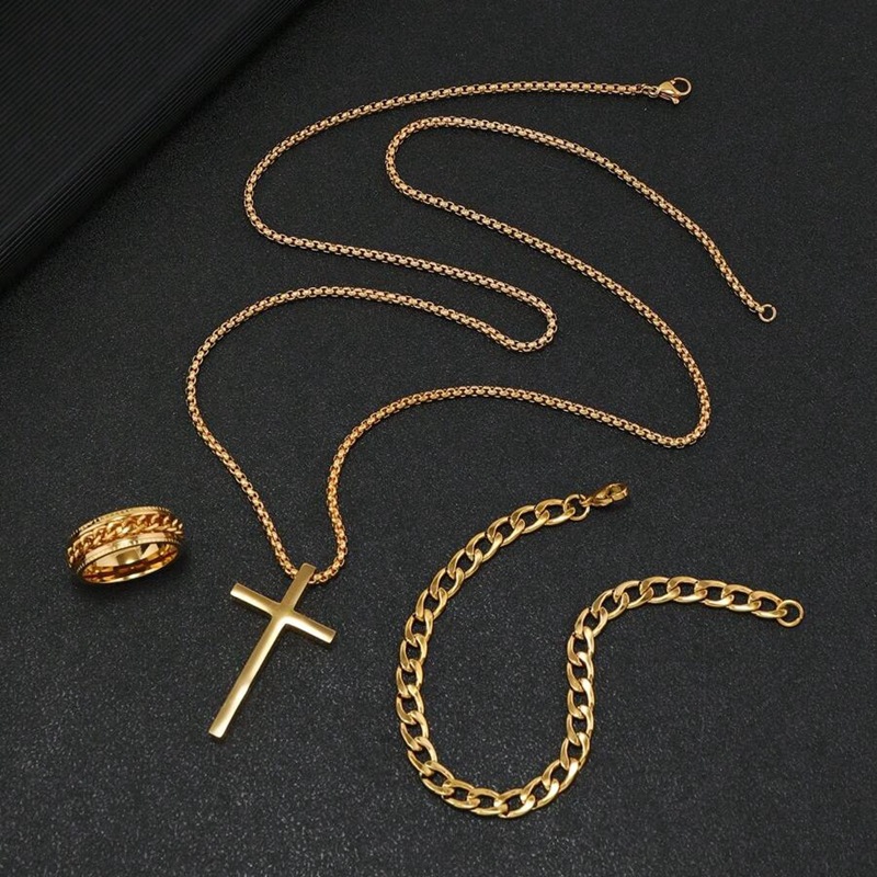 SHEIN Amazon temu best-selling European and American cross set decorative items. The chain can rotate and the electroplating does not fade pic 8