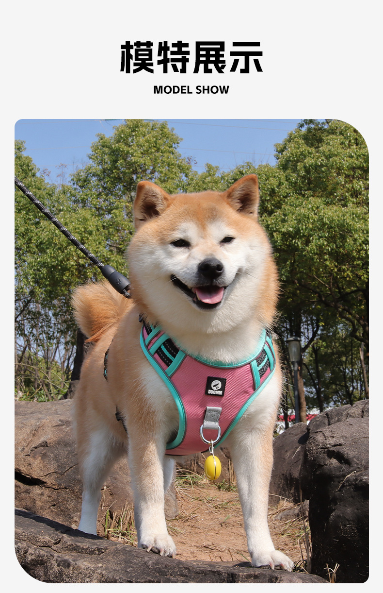 Cross-border dog leashes, anti-break large dog chest straps, reflective medium and large dog leashes, outdoor dog walking leashes pic 20