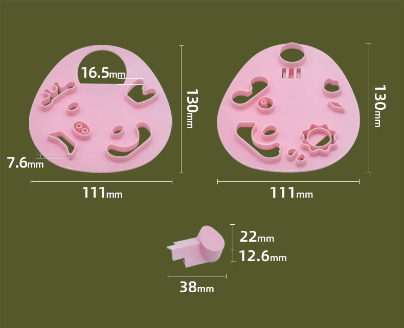 现货黄色透明仿真便当装饰模具梨苹果造型变脸鹌鹑蛋DIY饭团模具详情7