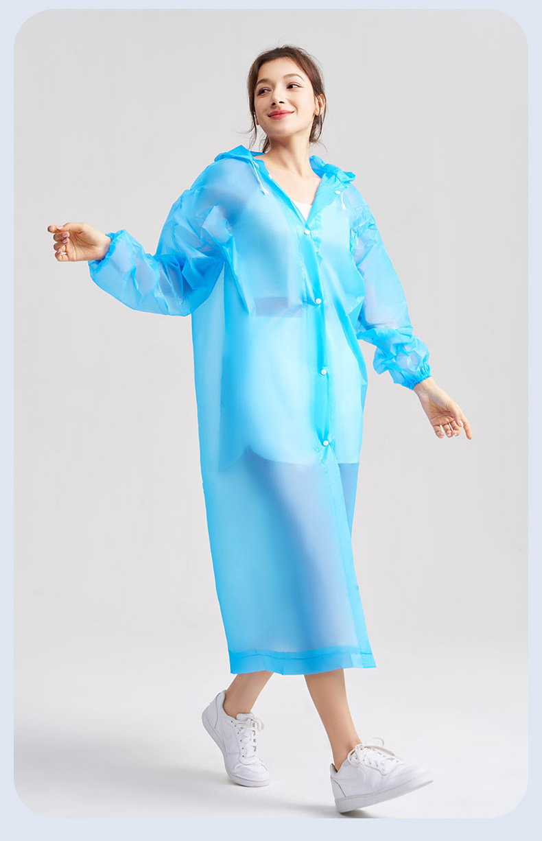 Non-disposable eva raincoat, fashionable outdoor walking portable, extended and thickened raincoat for children and adults pic 20
