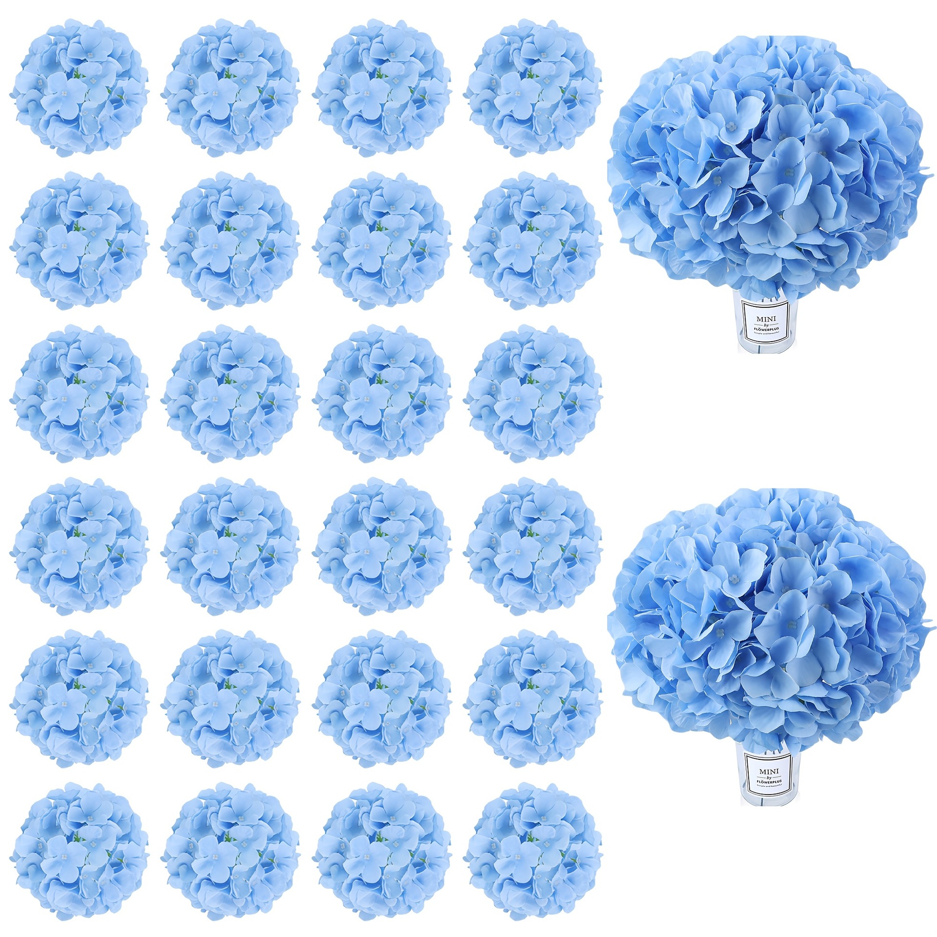 亚马逊热卖仿真花大绣球花头花朵婚庆装饰插花装饰婚礼吊顶Temu代详情3