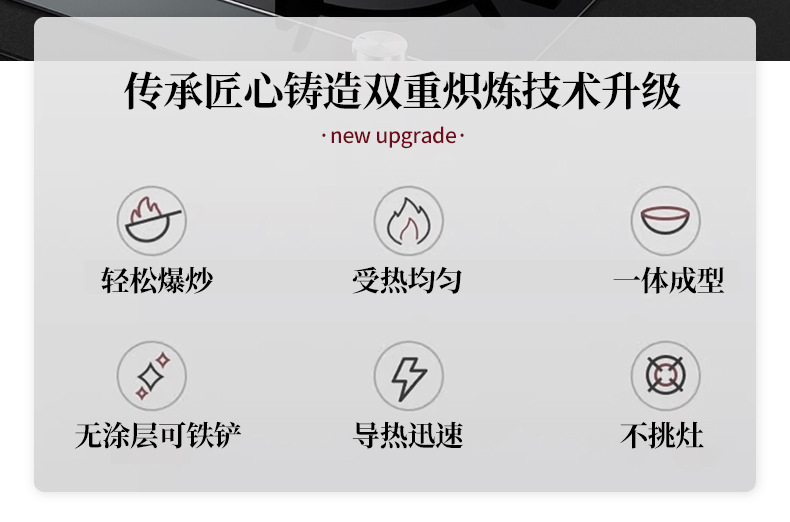 直播爆款氮化锅无涂层螺纹防滑底不易粘炒锅厨师酒店家用氮化炒锅详情5