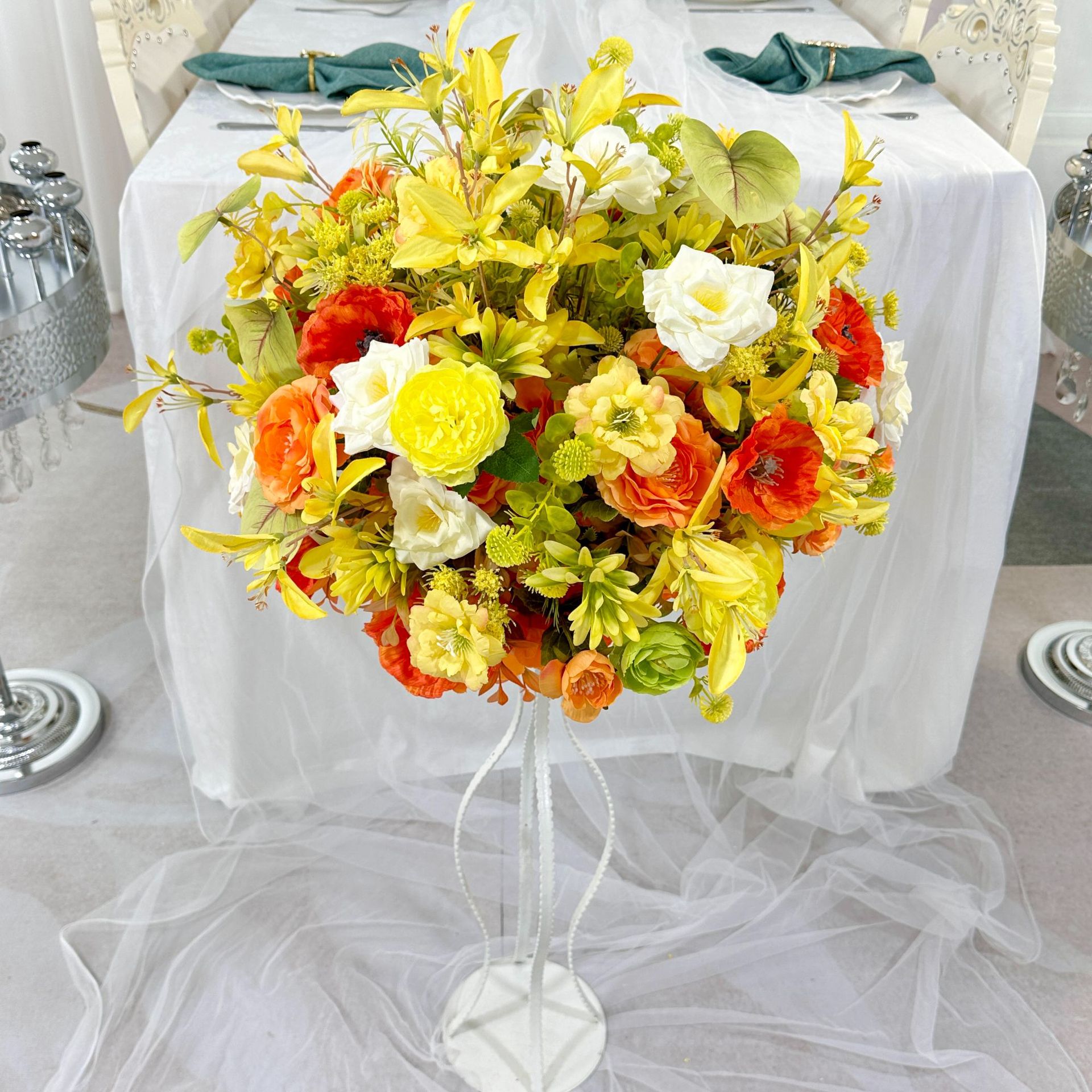 跨境仿真花球绣球虞美人洋牡丹月季假花居家客厅花艺设计落地摆件详情16