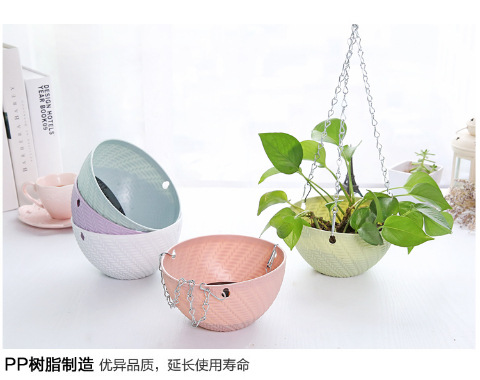 Suspended succulent plant, spider plant flowerpot, aerial cultivation of cymbidium goerpot, household green plant decoration plastic hanging basket pic 2