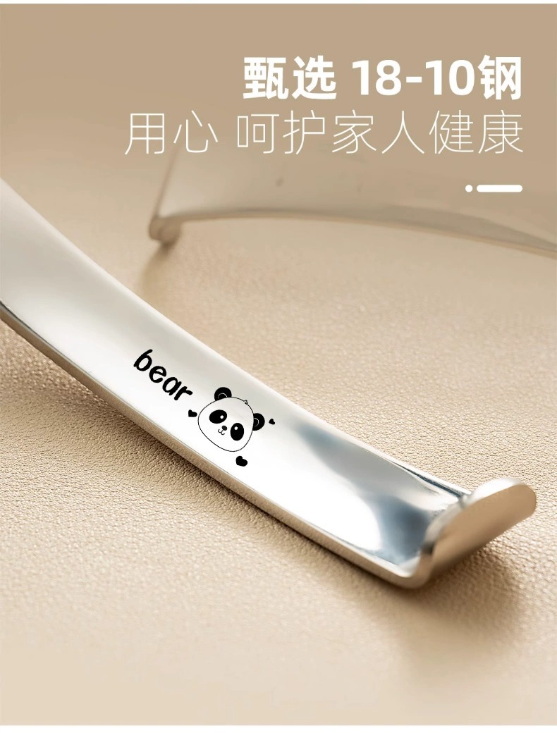 食品级316不锈钢汤勺家用大号方头盛汤吃饭喝粥汤勺加深短柄勺子详情3