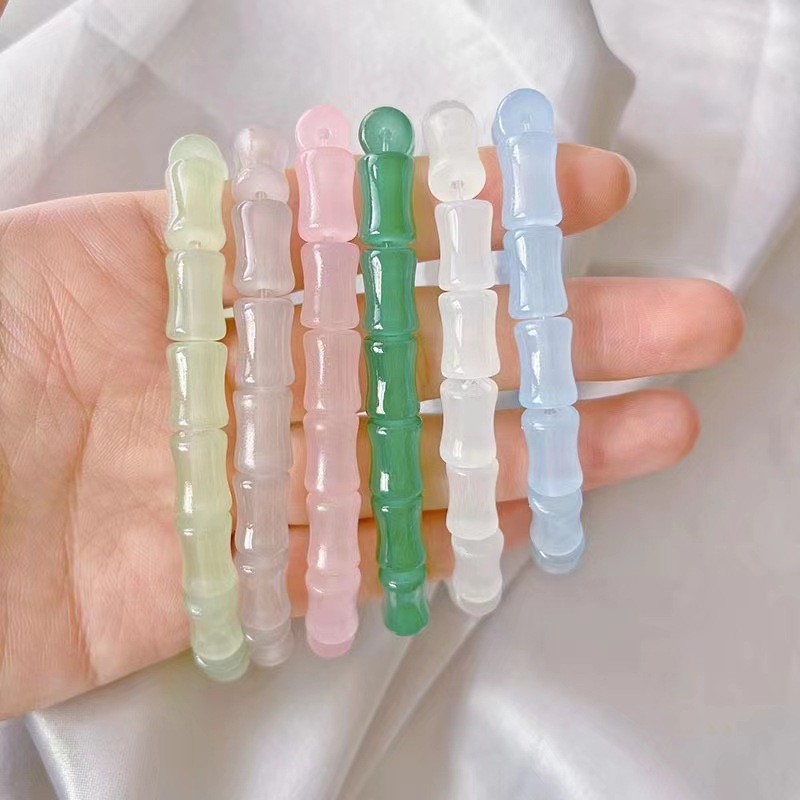 6x12mm bamboo joint beads, glass beads, bamboo bracelet necklace, diy handcrafted hairpin accessory materials pic 8