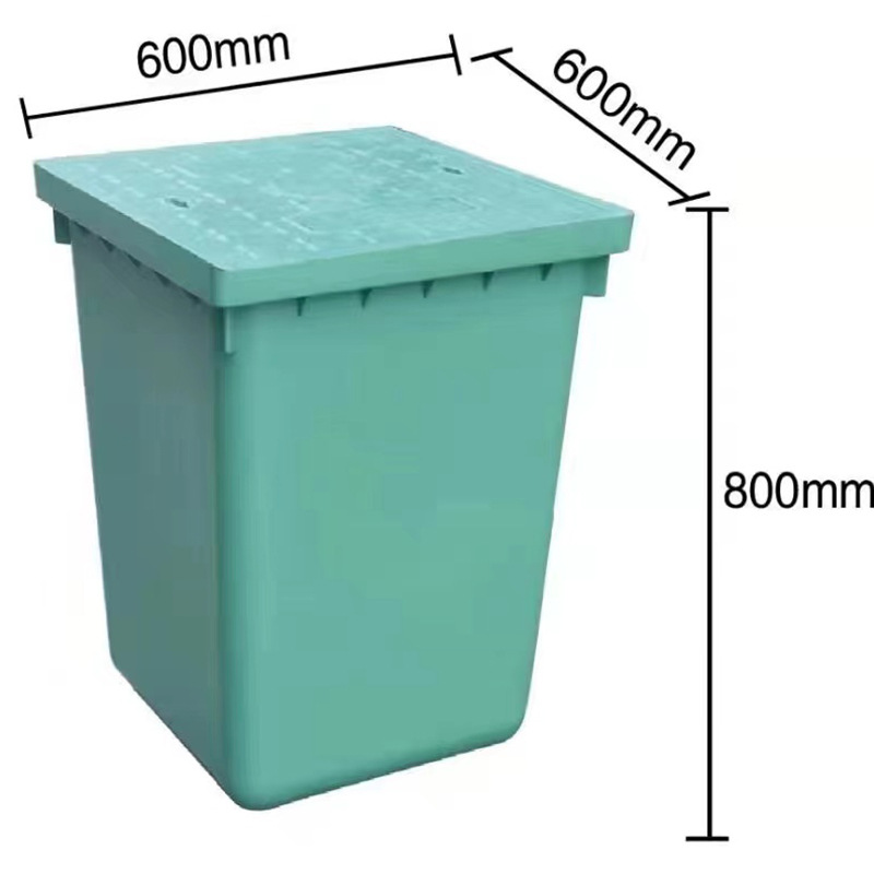 Integrated wiring well, PE plastic weak current well, finished power well cover, street lamp well, square SMC handhole well pic 13