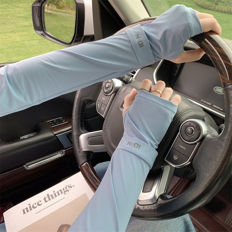 Summer ice silk sun protection ice sleeves, UV protection, high appearance level, student female outdoor cycling and driving trendy ice silk sleeves pic 15