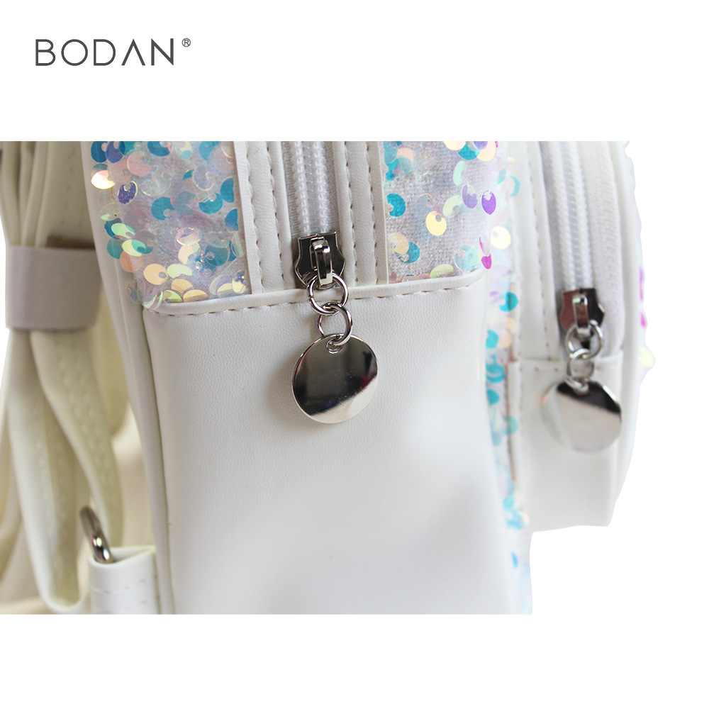 2024现货潮款可爱轻便儿童双肩包纯色亮片幼儿园书包减负儿童背包详情10