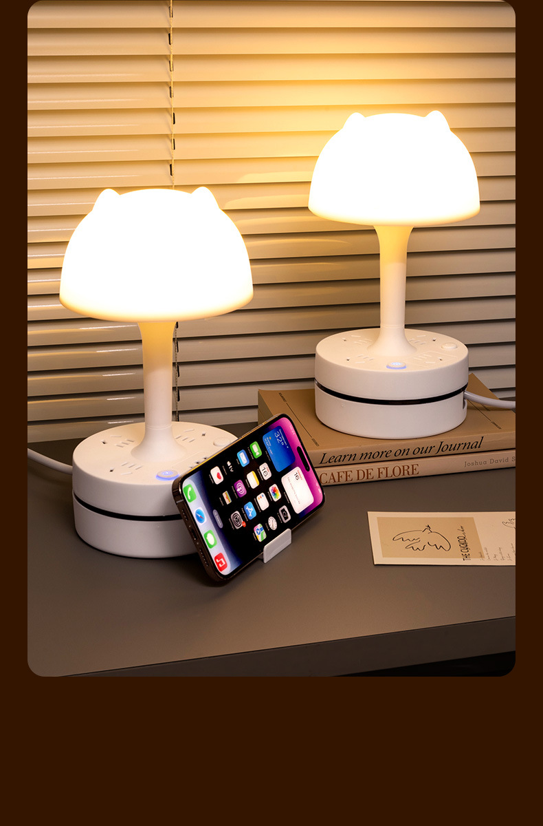 Creative desk lamp socket, home bedroom bedside lamp, light luxury and high-end night light, soft light dimming, eye-protecting sleep lamp pic 24