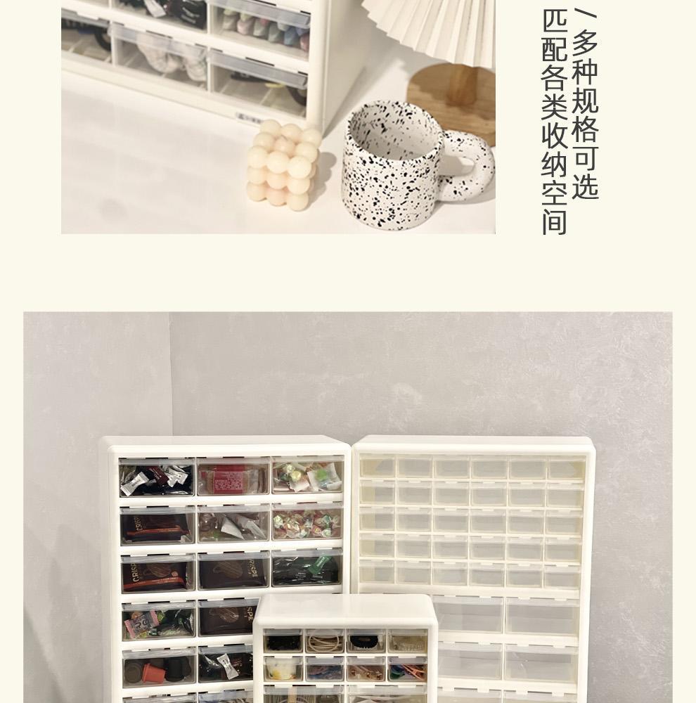 抽屉式零件盒收纳柜箱家用分格塑料透明工具盒收纳物料盒子大容量详情32