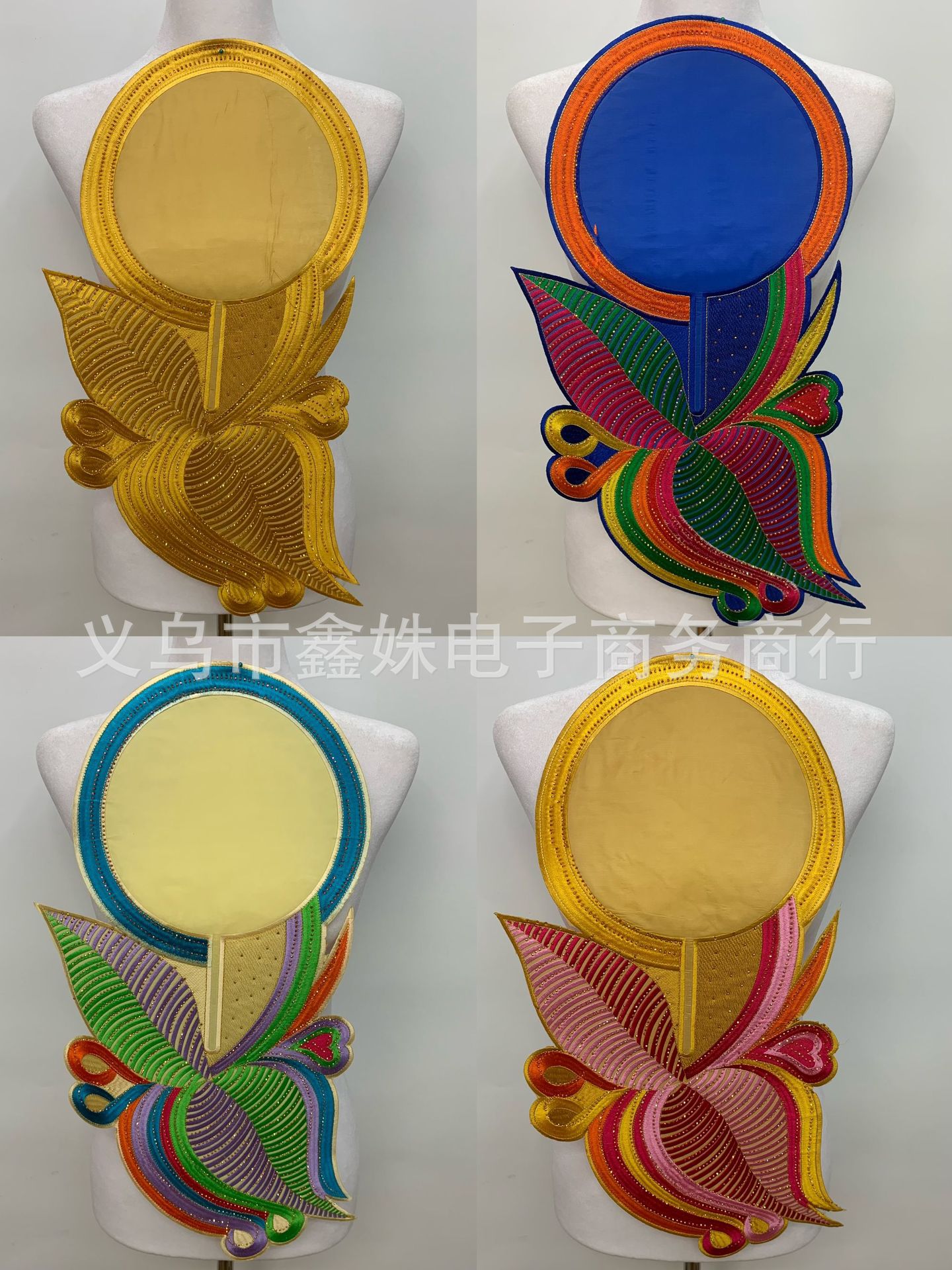 Best-selling stage costume accessories with irregular-shaped embroidered circular collars pic 5