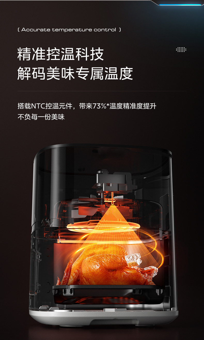 Midea air fryer, household electric fryer, no need to flip, steam tender frying and roasting, 6L5 large capacity oven KZC5089 pic 20