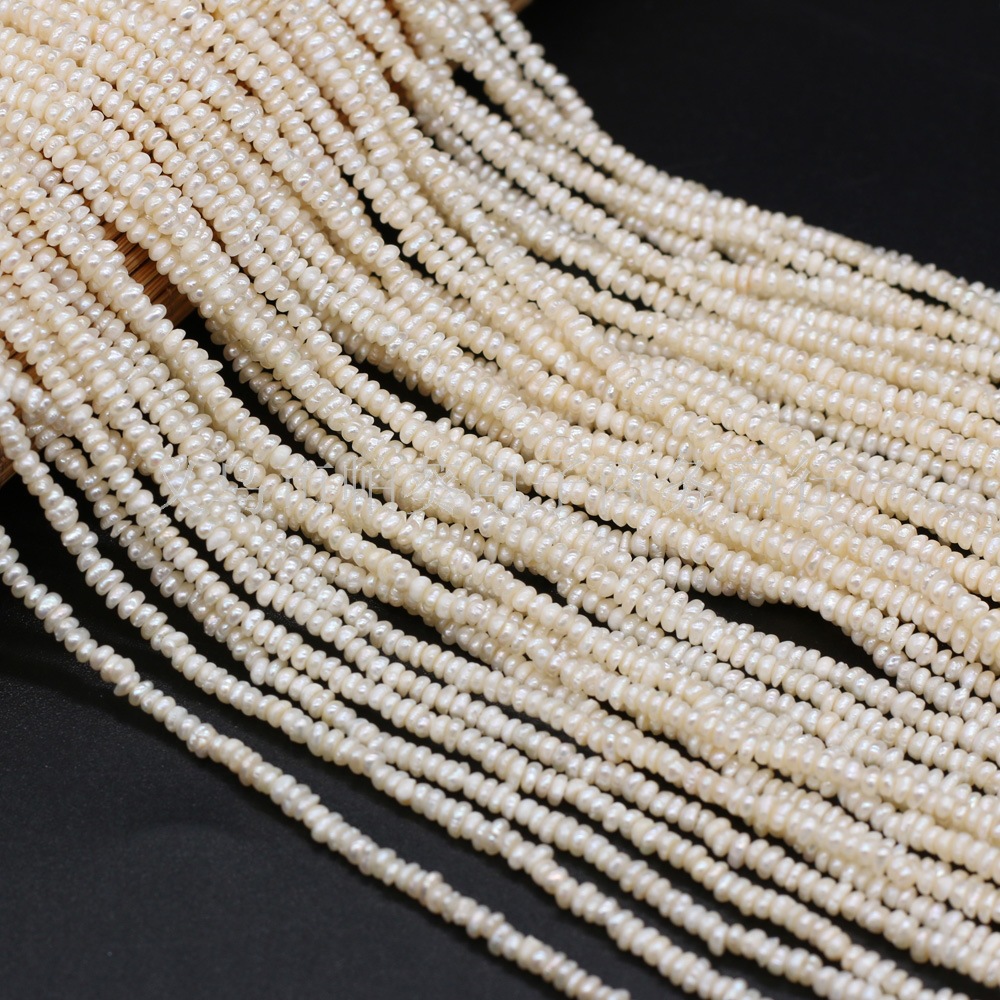 Exquisite natural freshwater pearl flat beads DIY jewelry accessories, handcrafted jewelry necklaces, semi-finished product production and wholesale pic 13