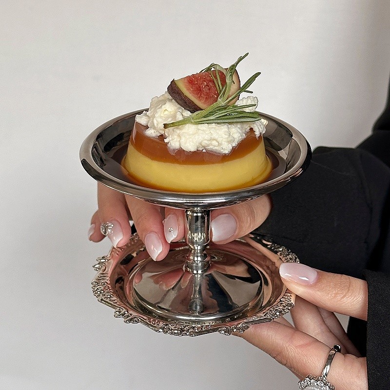INS博主同款不锈钢宫廷风高脚杯甜品布丁杯冰淇淋奶冻碗拍照道具详情10