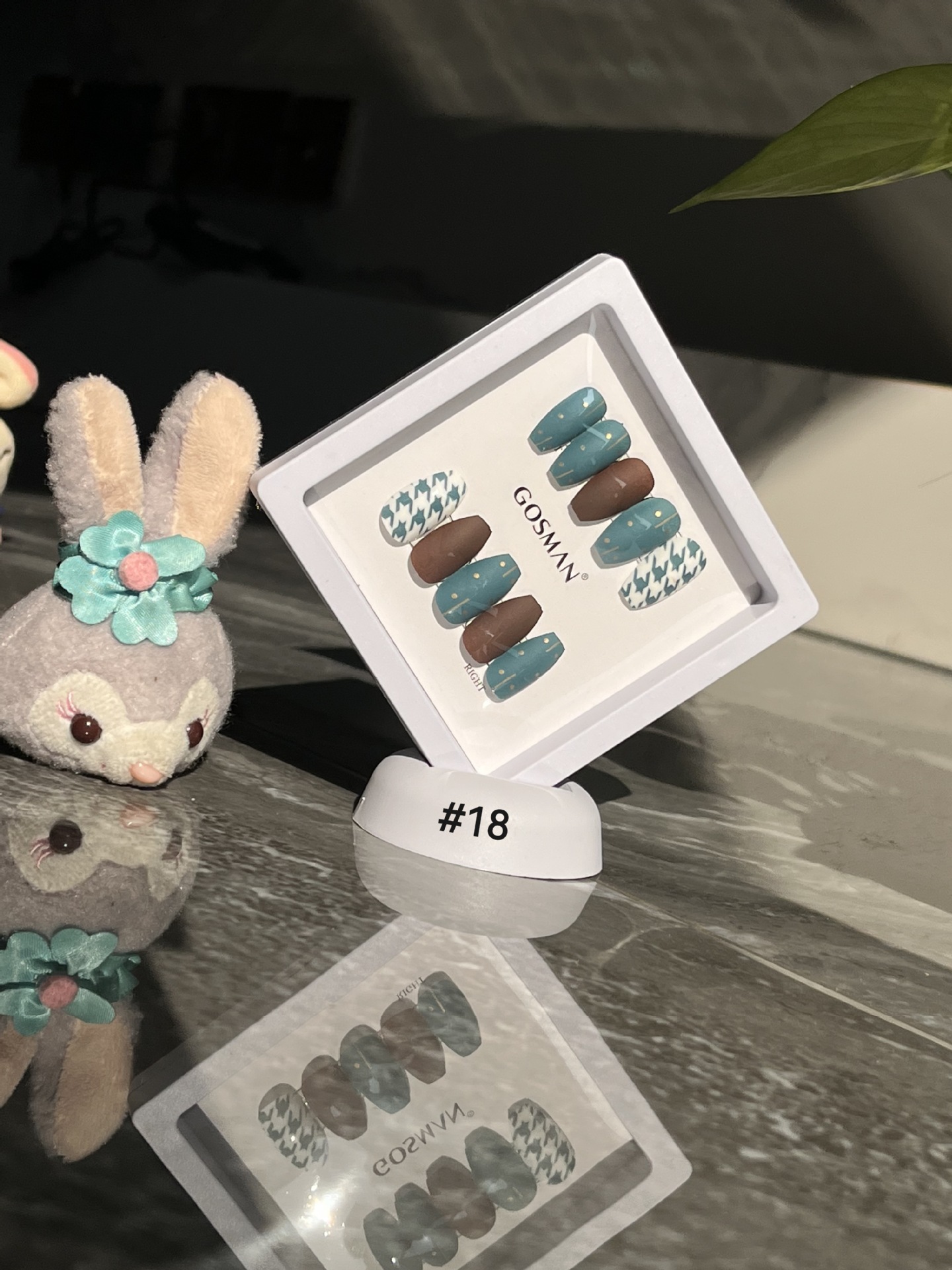 戈斯曼2023新款24片手工穿戴软甲法式中长款温柔气质无痕甲片女美甲贴纸详情17