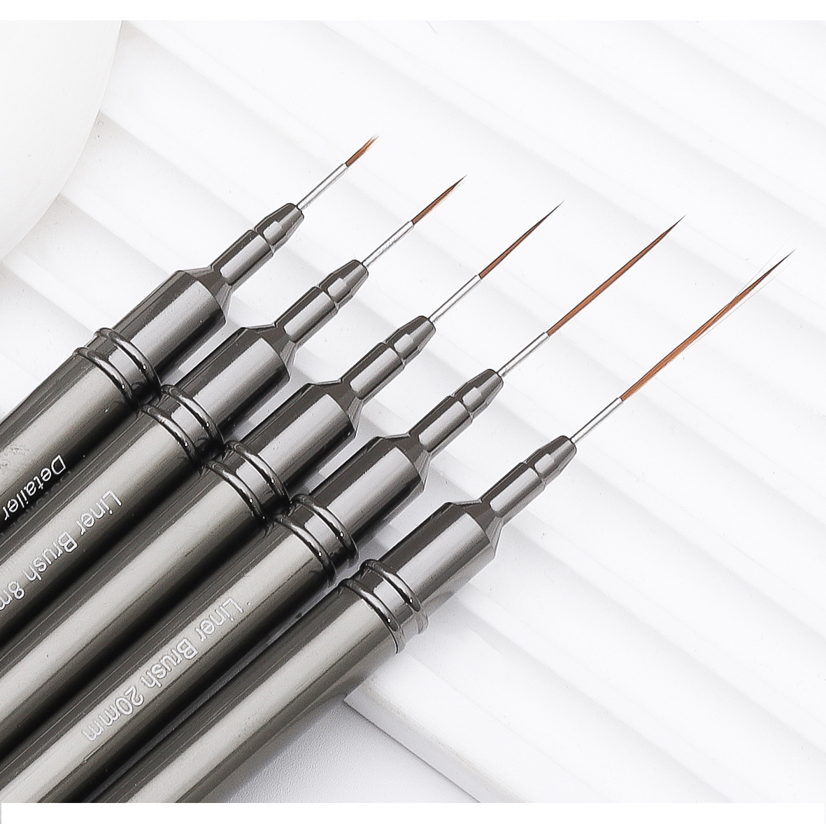 shanilak Cross-border bestsellers: 5 gun packs, black needle tube nail art drawstring pens, metal rod nail art color painting pens, and outlining pens pic 5