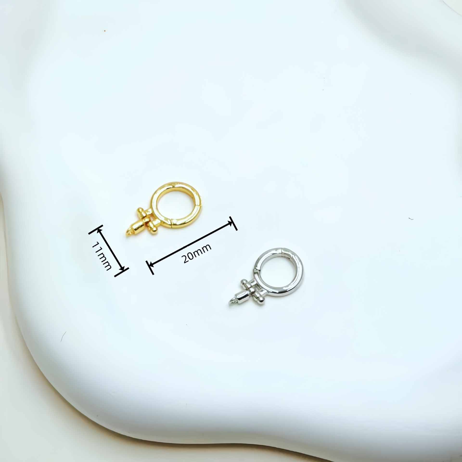 diy铜镀18K真金手工异型龙虾扣饰品配件批发 保色万能扣串珠手链详情27