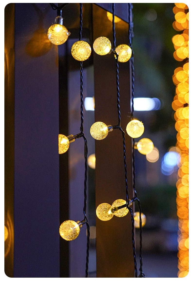 LED solar lights, outdoor bubble garden lights, string lights, waterproof garden villa decoration, star lights, string flashing light strips pic 19