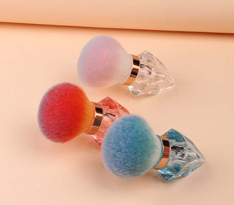 Wholesale of new single diamond makeup brush, mushroom head multi-color dispersion paint, nail dust brush and beauty tools pic 12