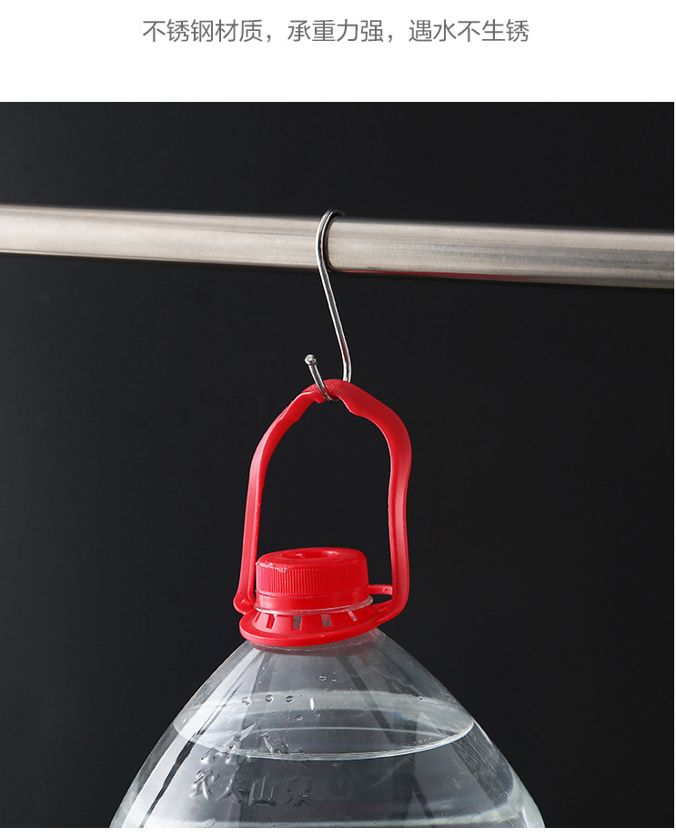 Stainless steel S-shaped hook, S-hook thickened, multi-functional sausage and cured meat drying kitchenware, solid hook for kitchen, student dormitory pic 6