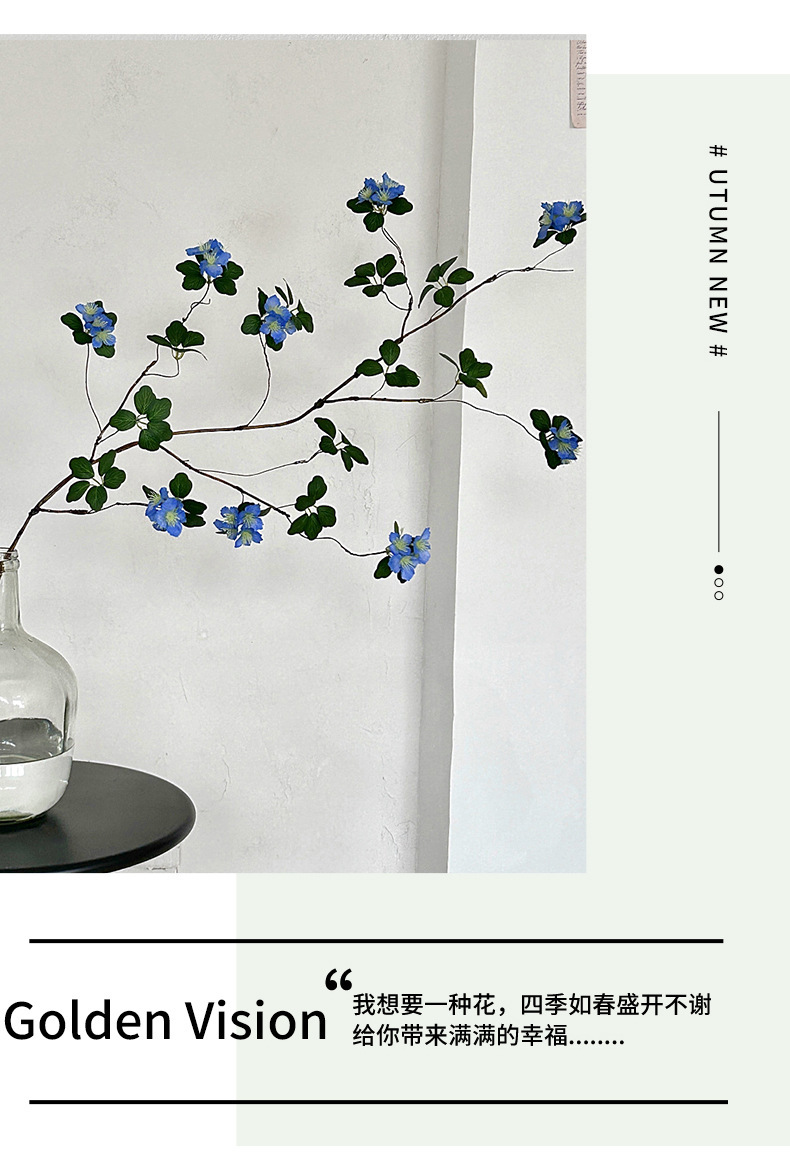 侘寂风仿真花假花观音莲干花花束摆设客厅餐桌装饰插花花艺摆件详情7