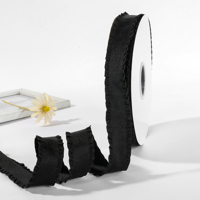 韩版定制款涤纶荷叶边缎面丝带皱边DIY裙边褶皱织带详情19