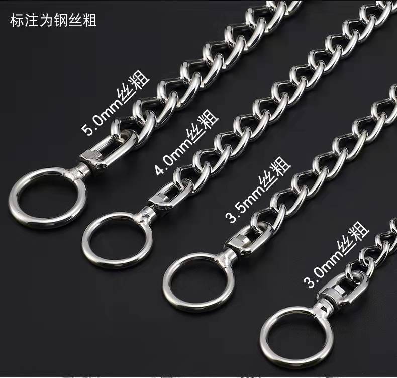 Stainless steel dog collar 360° rotating anti-entangling Golden Retriever chain training dog small, medium and large dog neck tie p chain collar pic 5