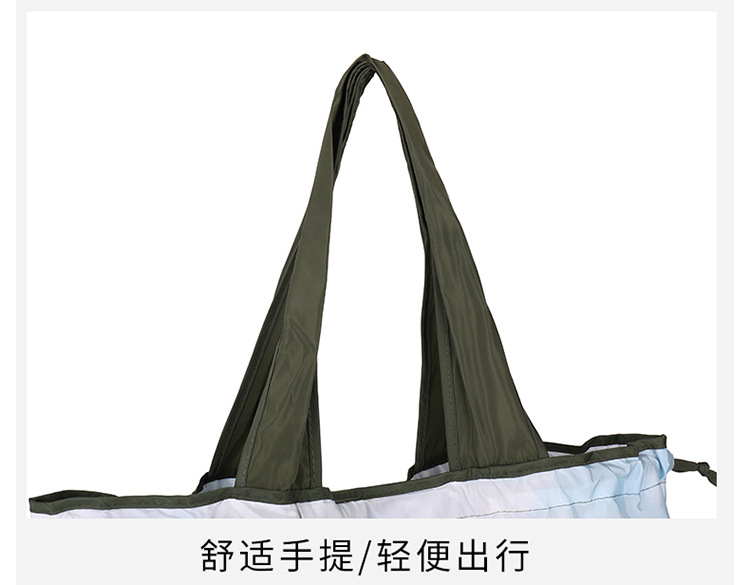 大容量花朵印花单肩包防水购物袋尼龙外出托特包时尚复古手提包详情4