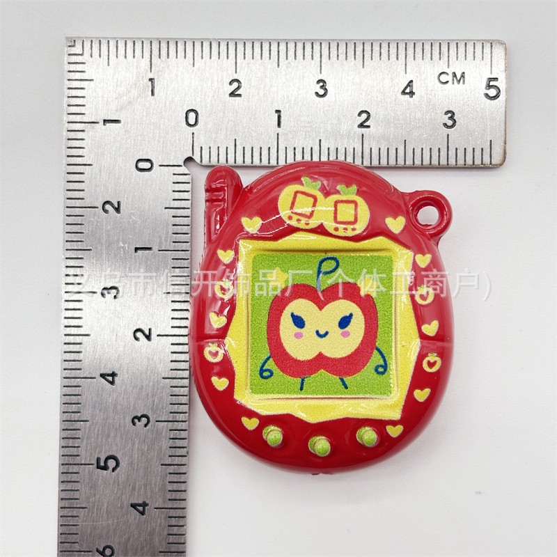 31*36mm vertical hole hanging hole cartoon printed game console beaded pen jewelry accessories Mobile phone chain bag chain diy materials pic 2