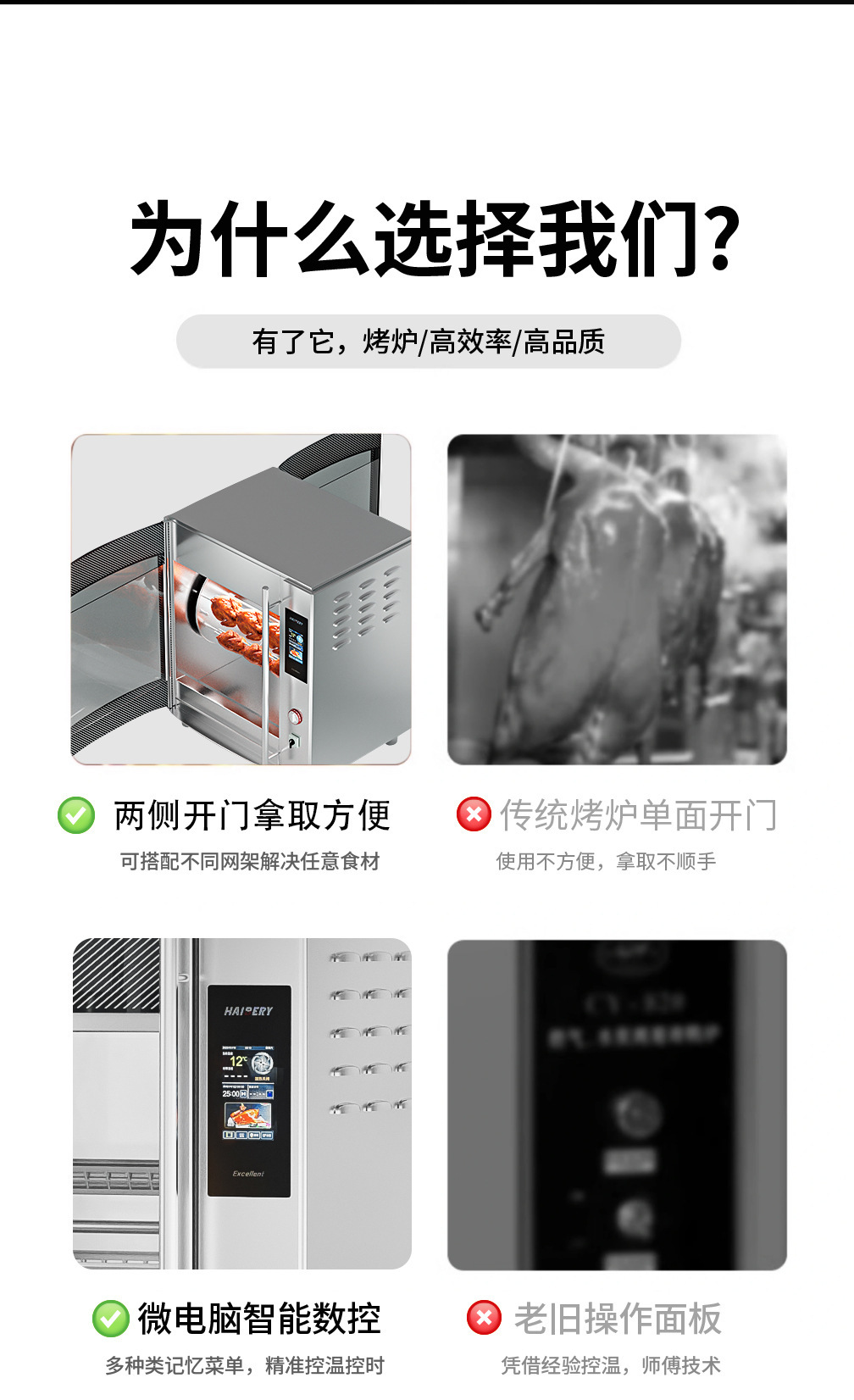 Commercial multi-functional chicken roasting oven, fully automatic hot air circulation, integrated oven for roast duck and pork belly, catering equipment pic 7