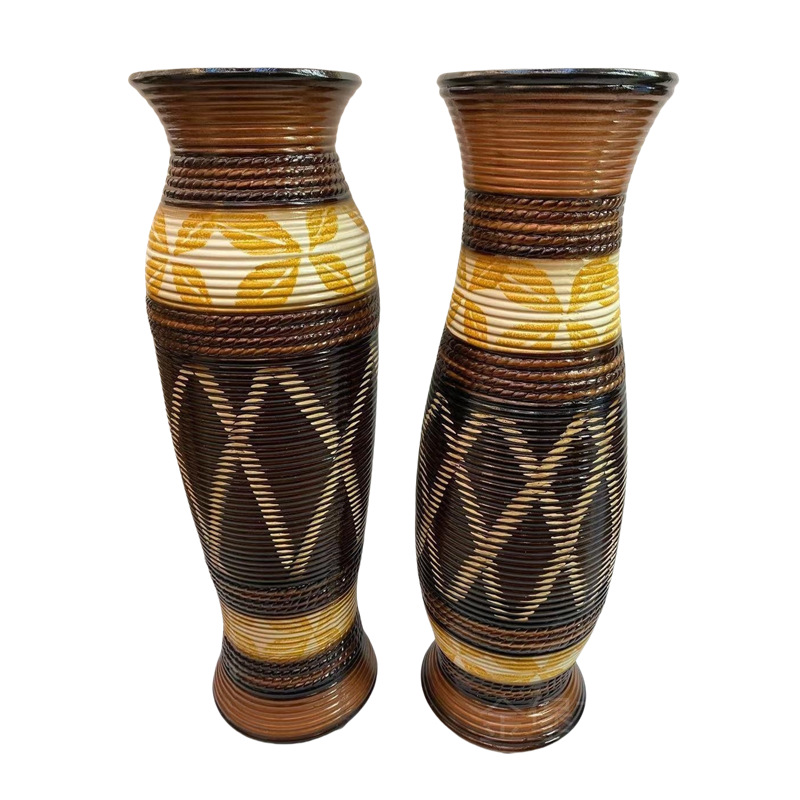 60cm花瓶厂家批发陶瓷花瓶欧式客厅摆饰绢花工艺落地大小花瓶详情8