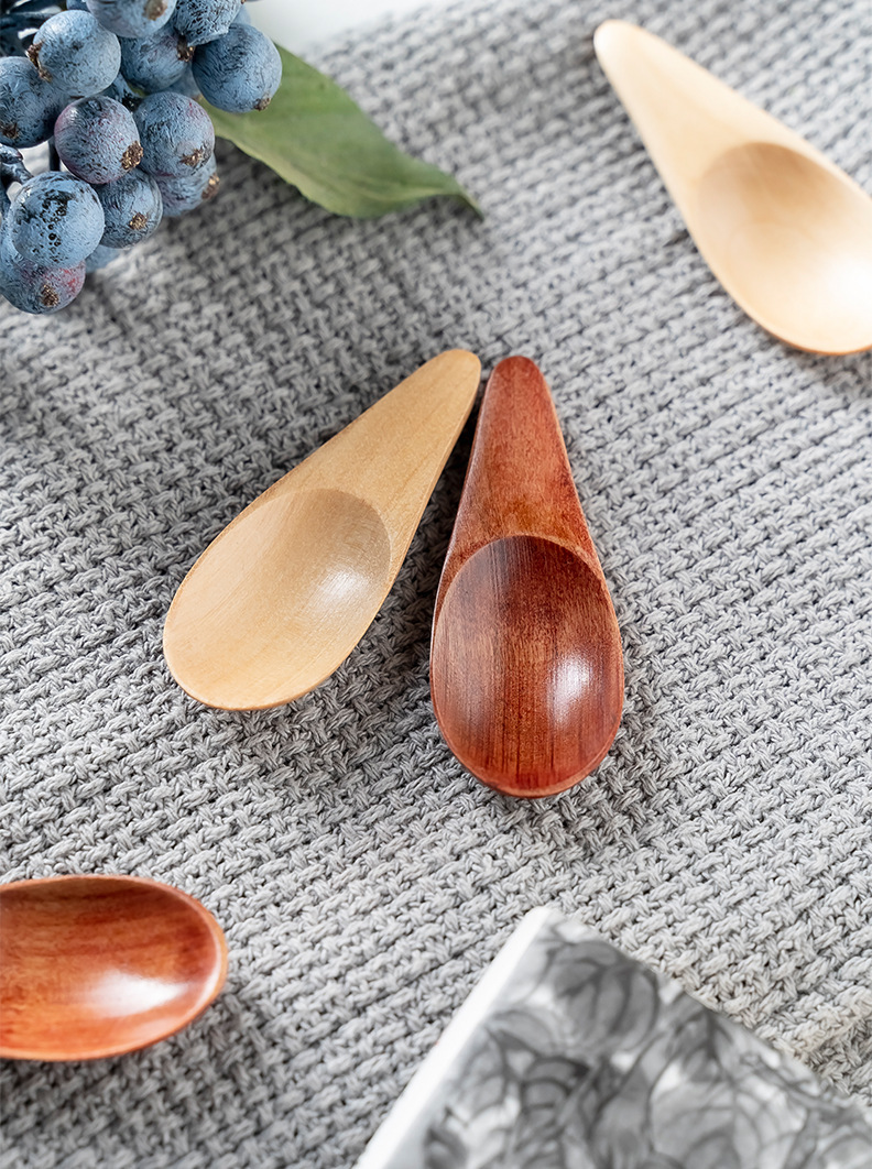 Wholesale of mini creative short-handled wooden spoons, tea spoons, milk powder spoons, coffee spoons, spice spoons, salt spoons and wooden spoons pic 7