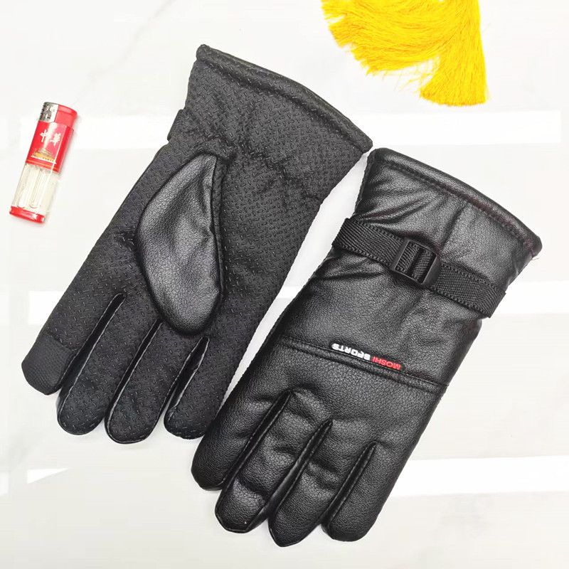 Imitation deerskin sports outdoor fleece gloves for warmth, thickened windproof cycling, winter cotton gloves for cold protection, wholesale from the manufacturer pic 15