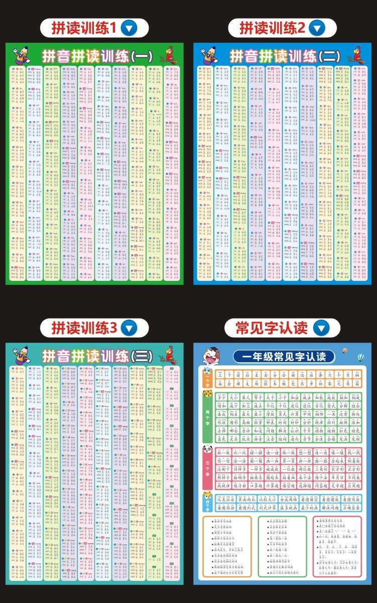 看图识字挂图幼儿园小孩启蒙早教认字汉字表学习神器墙贴大全批发详情10