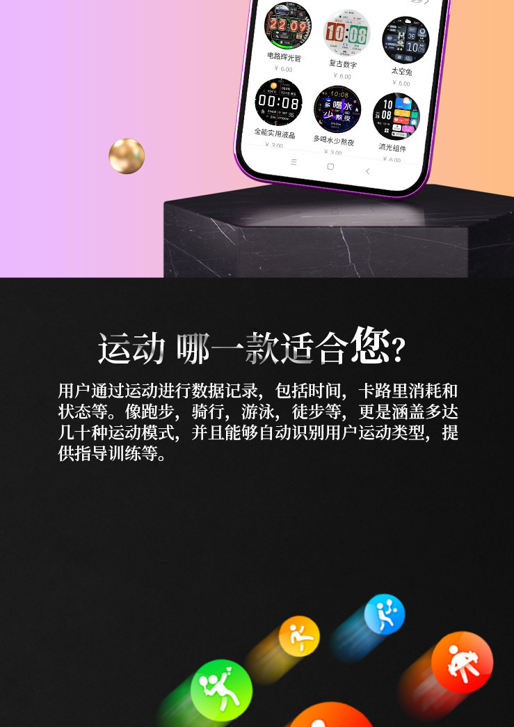 跨境新款X16pro智能手表蓝牙通话心率监测NFC高清大屏SmartWatch详情19