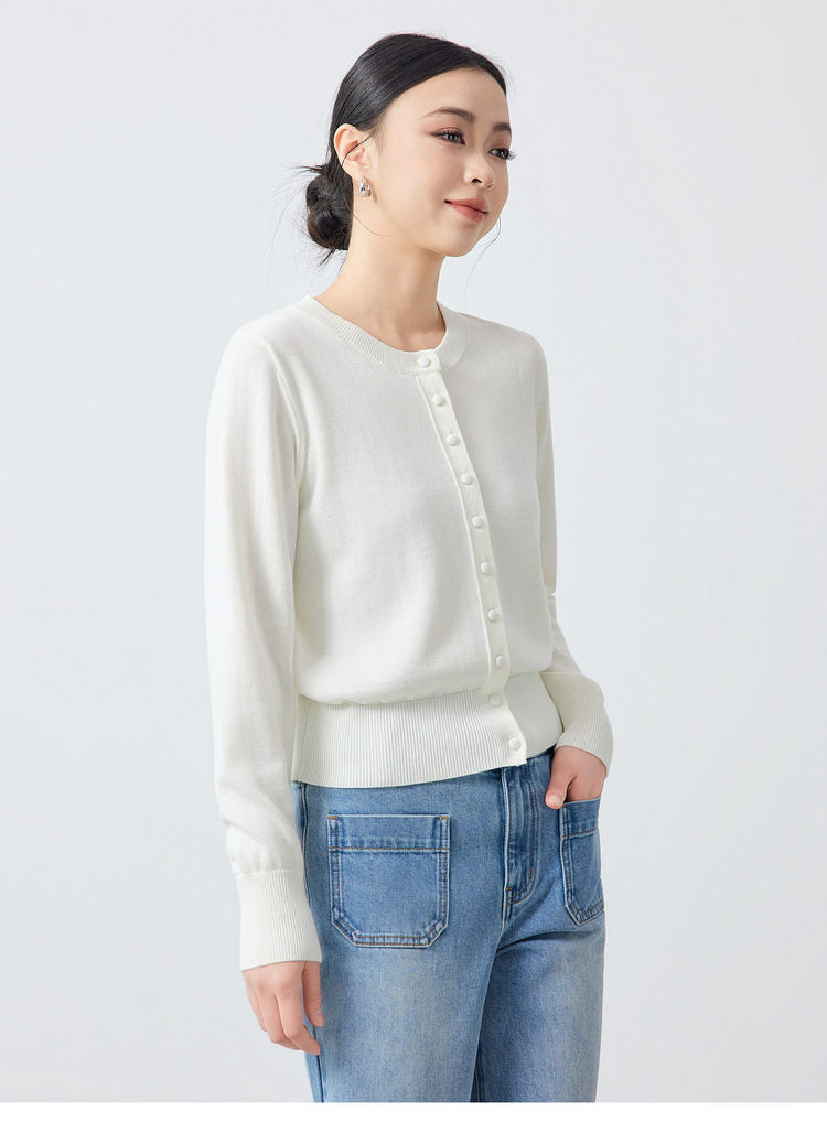 墨麦客女装气质通勤针织开衫女2026春季新款羊毛混纺外套女10175.详情30