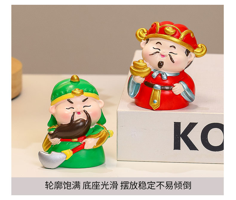 Creative and cute decorative items, office gifts for the God of Wealth, desktop decorations, resin handicrafts, high-end blind box dolls, new pic 23