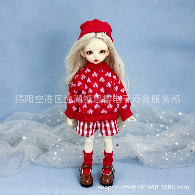 6分bjd娃衣30厘米洋娃娃换装衣服连衣裙毛线纽扣鬼妈妈玩偶套装详情16